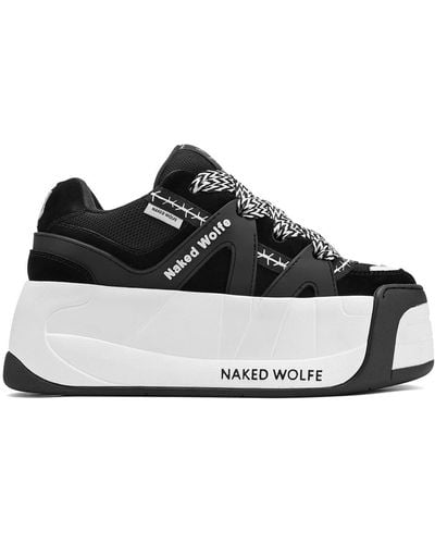 Naked Wolfe Slider Platform Sneaker - Black