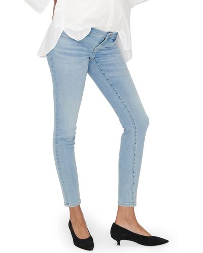 HATCH The Under The Bump Slim Maternity Jeans - Blue