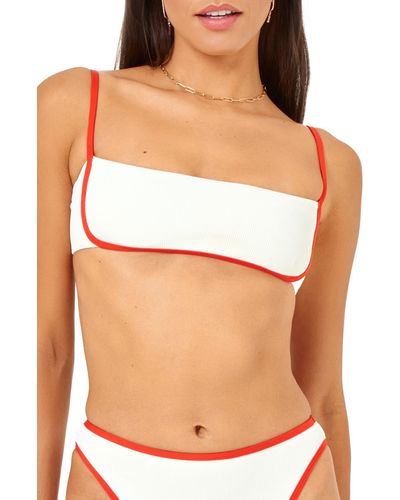 L*Space Hazel Ribbed Bikini Top - White