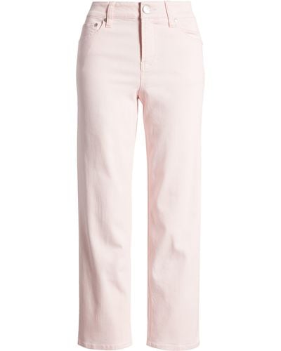 1822 Denim Cheeky Crop Straight Leg Jeans - Pink
