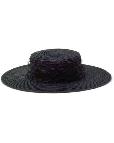 Gigi Burris Millinery Priya Boater Hat - Black