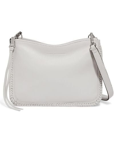Aimee Kestenberg Famous Double Zip Leather Crossbody Bag - Gray