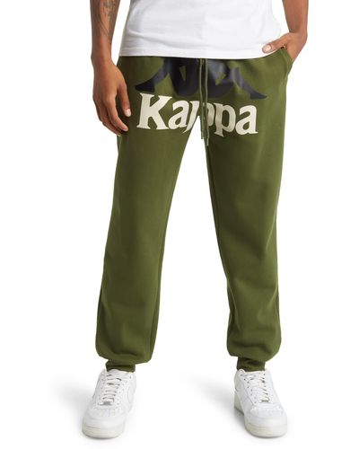 Kappa Authentic Anvest Brushed Fleece Logo Graphic sweatpants - Green
