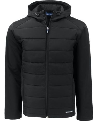 Cutter & Buck Evoke Water & Wind Resistant Insulated Quilted Recycled Polyester Puffer Jacket - Black