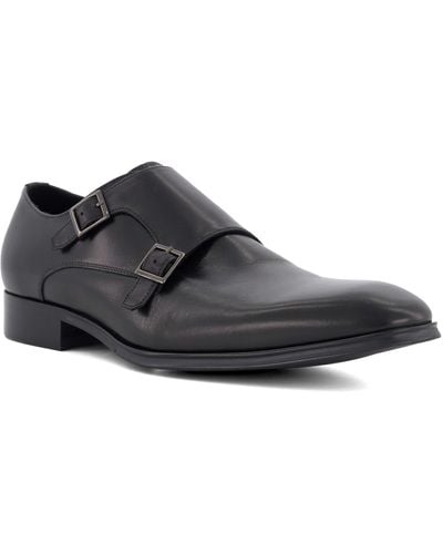 Dune Situation Double Monk Strap Shoe - Gray
