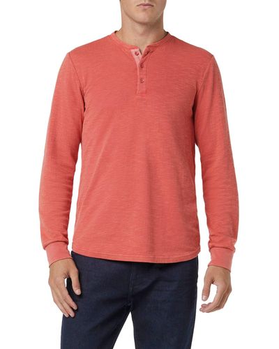 Joe's Double Face Thermal Henley Shirt - Red