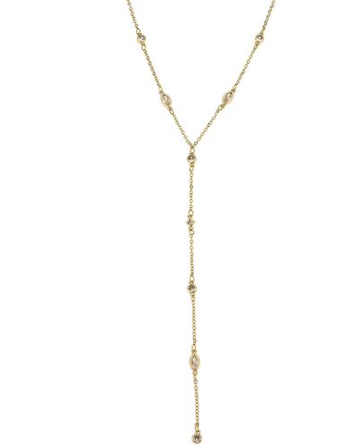 Ettika Dainty Cubic Zirconia Y-necklace - Metallic