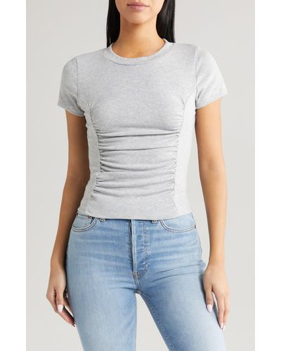 All In Favor Ruched T-shirt In At Nordstrom, Size Small - Blue