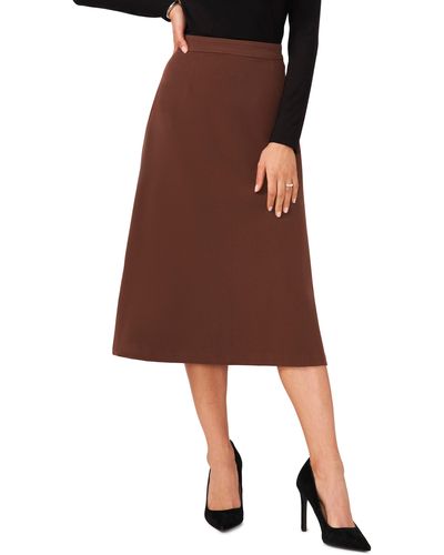 Halogen® Halogen(r) A-line Midi Skirt - Brown