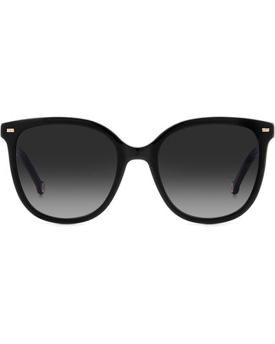 Carolina Herrera 55mm Round Sunglasses - Black
