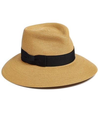 Eric Javits Phoenix Packable Straw Fedora Sun Hat - Natural
