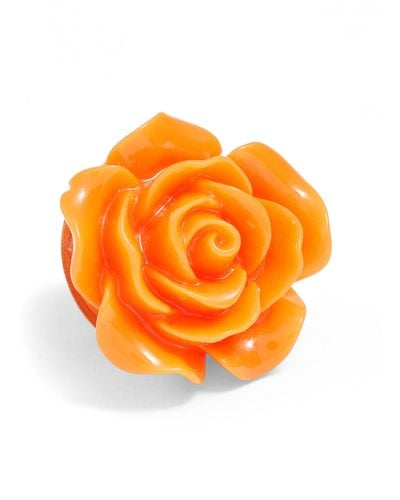 CLIFTON WILSON Flower Lapel Pin - Orange