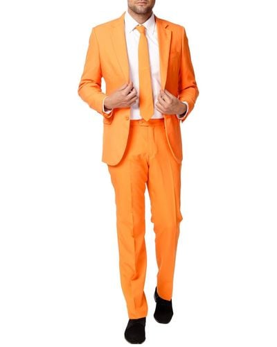 Opposuits 'the ' Trim Fit Two-piece Suit With Tie At Nordstrom - Orange