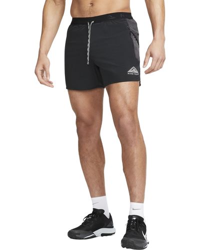 Nike Second Sunrise 5-inch Brief Lined Trail Running Shorts - Black