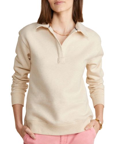 Vineyard Vines Polo Collar Cotton Sweatshirt - Natural