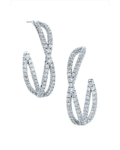 Kwiat 'fidelity' Diamond Hoop Earrings - Metallic