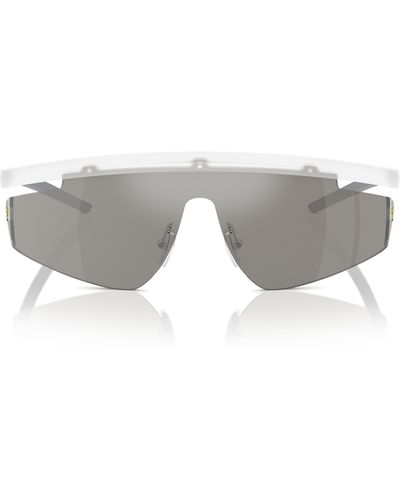 Scuderia Ferrari 140mm Irregular Shield Sunglasses - Gray