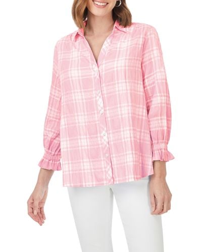 Foxcroft Caspian Button-up Shirt - Pink