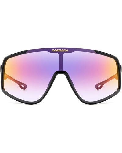 Carrera Festival 99mm Oversize Shield Sunglasses - Pink
