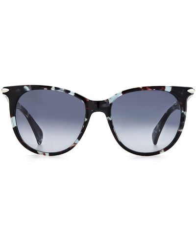 Rag & Bone 53mm Gradient Cat Eye Sunglasses - Blue