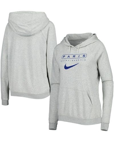 Women's Nike Heather Charcoal New Orleans Saints Raglan Funnel Neck Pullover Hoodie Size: Extra Small