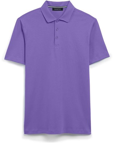 Bugatchi Mercerized Cotton Polo - Purple