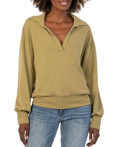Kut From The Kloth Audrina Johnny Collar Pullover - Multicolor