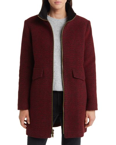 Pendleton Camden Wool Blend Topper Coat - Red