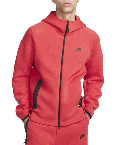Nike Tech Fleece Windrunner Zip Hoodie - Red