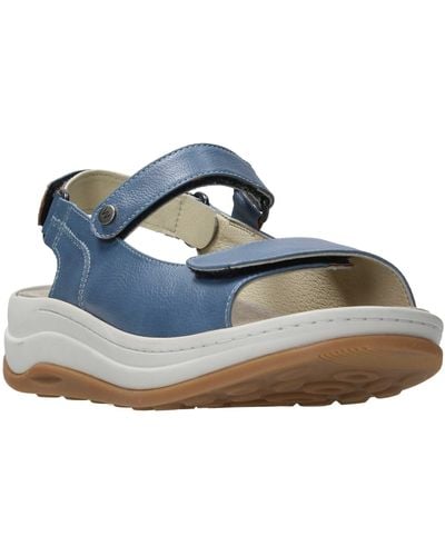 Wolky Adura Slingback Platform Sandal - Blue