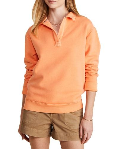 Vineyard Vines Polo Collar Cotton Sweatshirt - Orange
