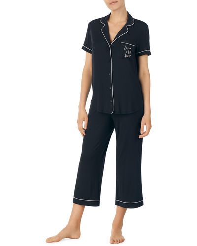 Kate Spade Capri Short Sleeve Pajamas - Blue