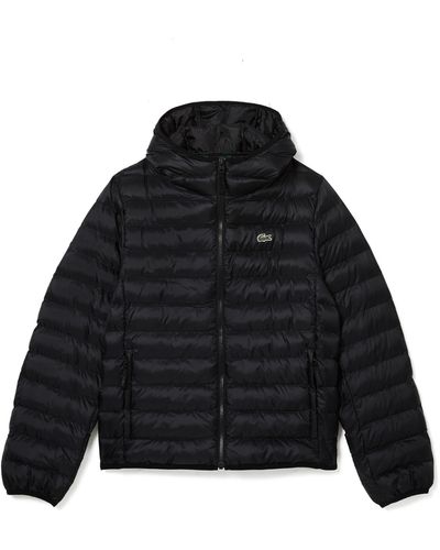 Lacoste Quilted Puffer Coat - Black
