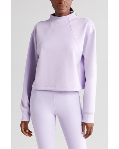 Zella Luxe Scuba Sweatshirt - Purple
