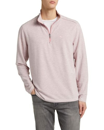 Tommy Bahama Costa Ver Half Zip Pullover - Pink