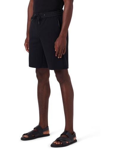 Bugatchi Drawstring Scuba Knit Bermuda Shorts - Black