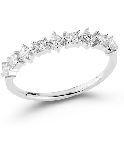 Dana Rebecca Millie Ryan Princess Cut Diamond Band Ring - White