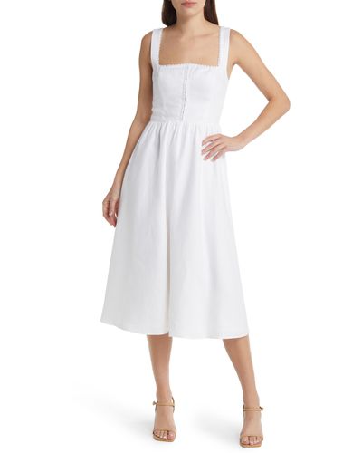 Reformation Tagliatelle Corset Dress - White