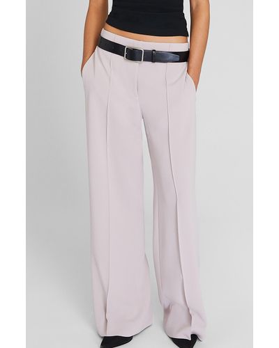 Club Monaco Wide Leg Crepe Pants - Multicolor