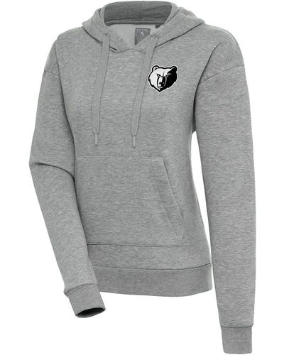 Antigua Memphis Grizzlies Brushed Metallic Victory Pullover Hoodie At Nordstrom - Gray