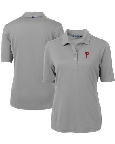 Cutter & Buck Philadelphia Phillies Drytec Virtue Eco Pique Recycled Polo At Nordstrom - Gray
