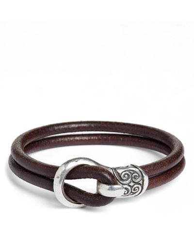 John Varvatos Leather Bracelet - Brown