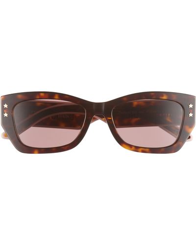 Dior 'pacific S2u 53mm Square Sunglasses - Brown