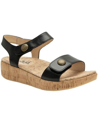 Alegria By Pg Lite Marta Ankle Strap Platform Wedge Sandal - Multicolor