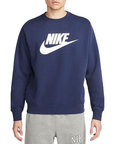 Nike Fleece Graphic Pullover Sweatshirt - Blue