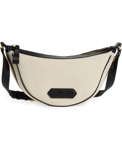 Tom Ford Canvas & Leather Crossbody Bag - Multicolor