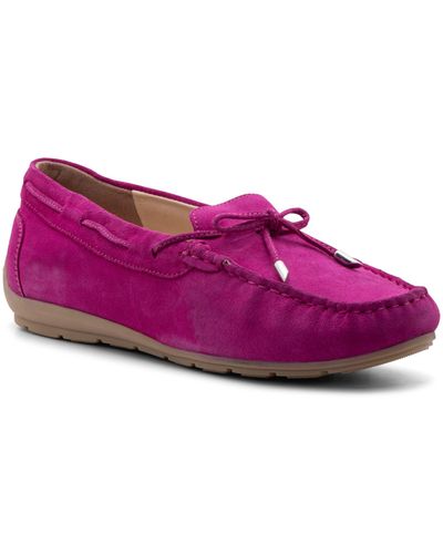 Ara Amarillo Leather Driving Shoe - Purple