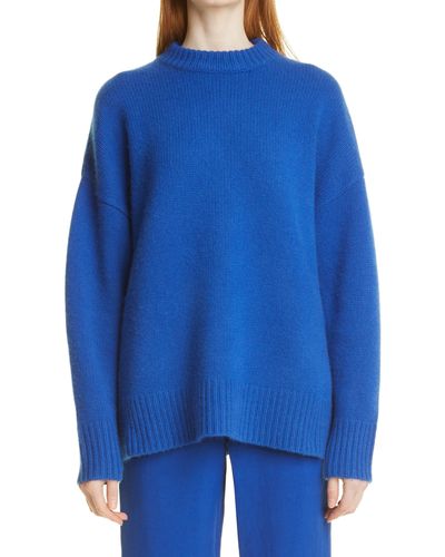 Co. Oversize Crewneck Cashmere Sweater - Blue