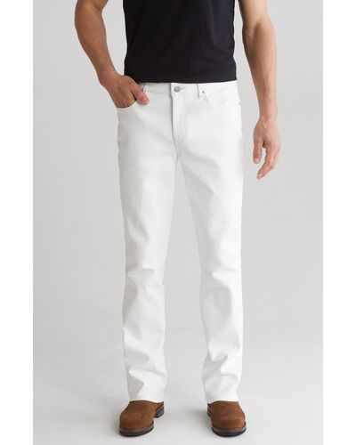 Monfrere Clint Leather Bootcut Pants - White