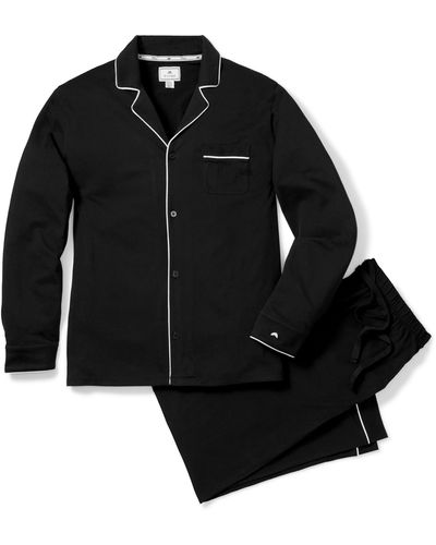 Petite Plume Luxe Pima Cotton Pajamas - Black